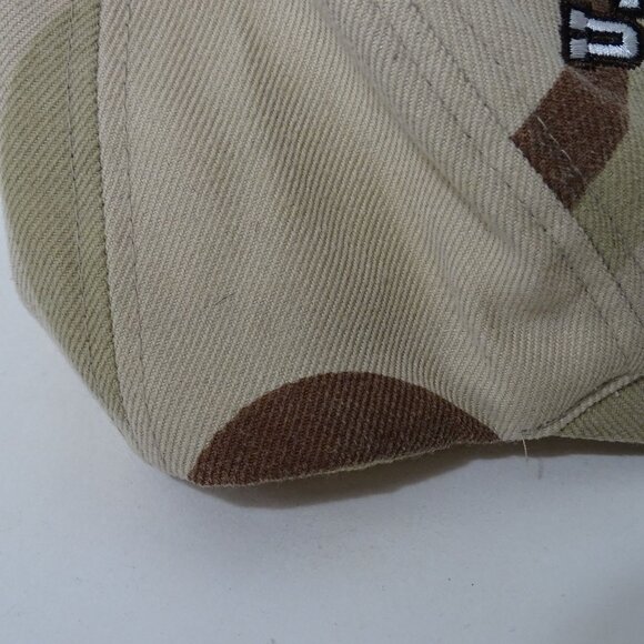 US Marine Corps Veteran Cap Tan Camo Adjustable Strap Back Men One Size FLAW - Picture 12 of 13